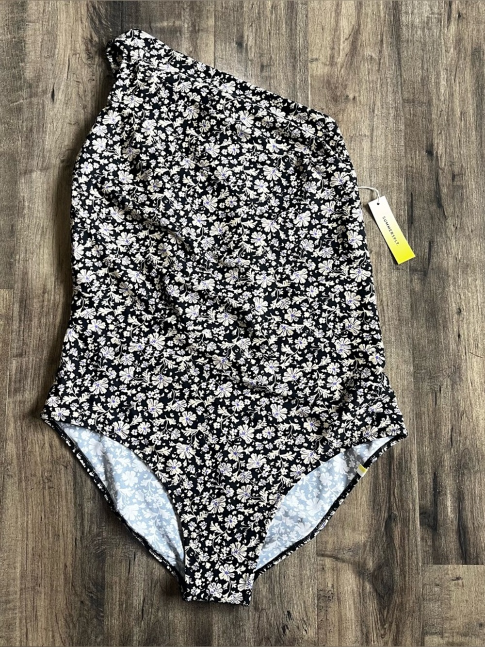NWT Summersalt SZ 18 One Shoulder Sidestroke One Piece Swimsuit Floral